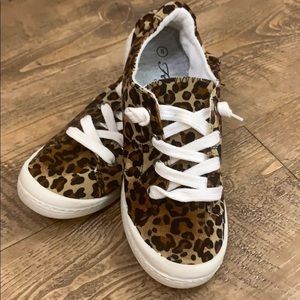 NWOT Leopard Slip On Shoes